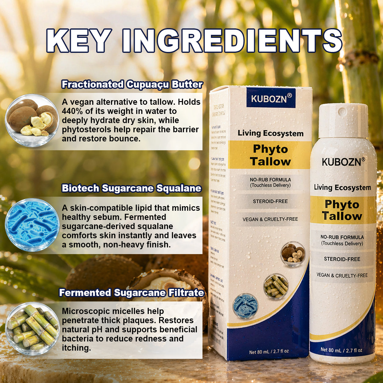 KUBOZN® Phyto Tallow Spray for Psoriasis-Prone Skin💓