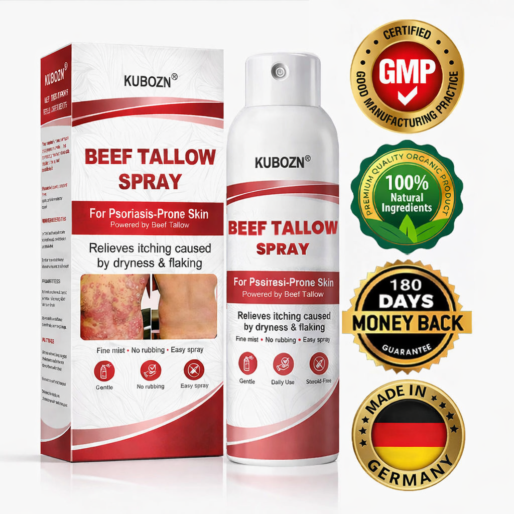 KUBOZN® Tallow Spray — The No-Rub Relief for Psoriasis-Prone Skin✨ (OFFER)